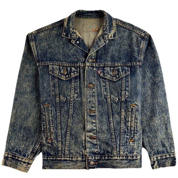 VTG 80s Levi's Men’s L Type III Trucker Jacket Acid Washed USA Made 57508-1109 - Picture 1 of 13